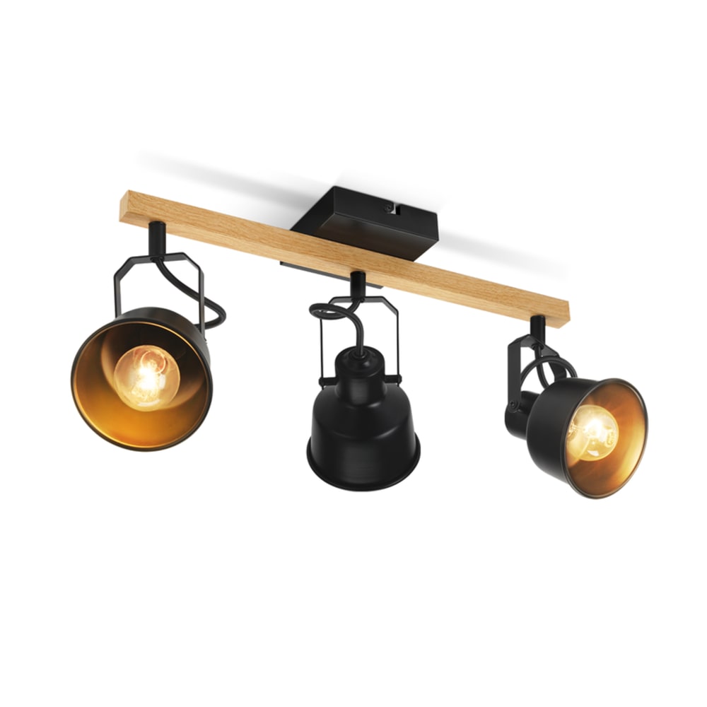 Blumenfee - spot de plafond en métal, noir, l 17 cm, e14