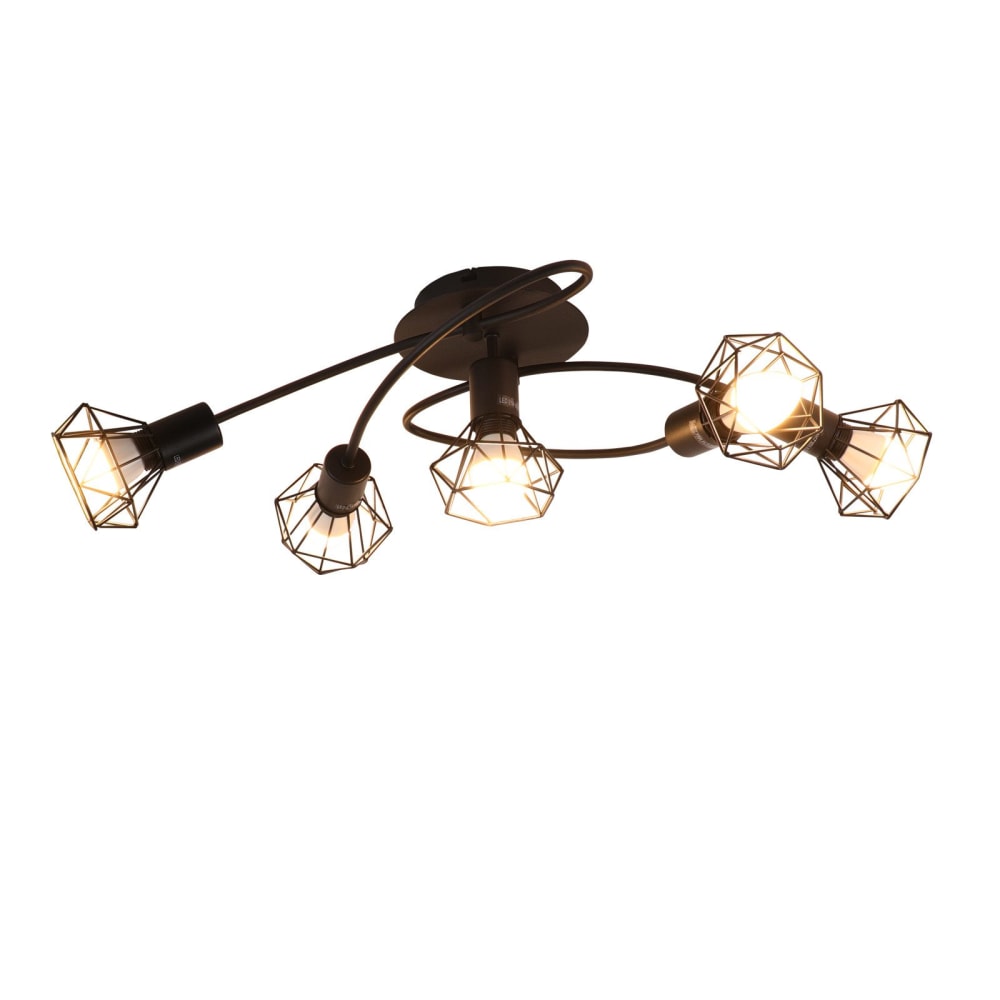 Brown - spot de plafond en métal, noir, l 61 cm, e14