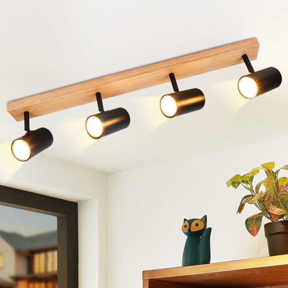 Boone - spot de plafond en métal, noir, l 43 cm, gu10 — vue 3