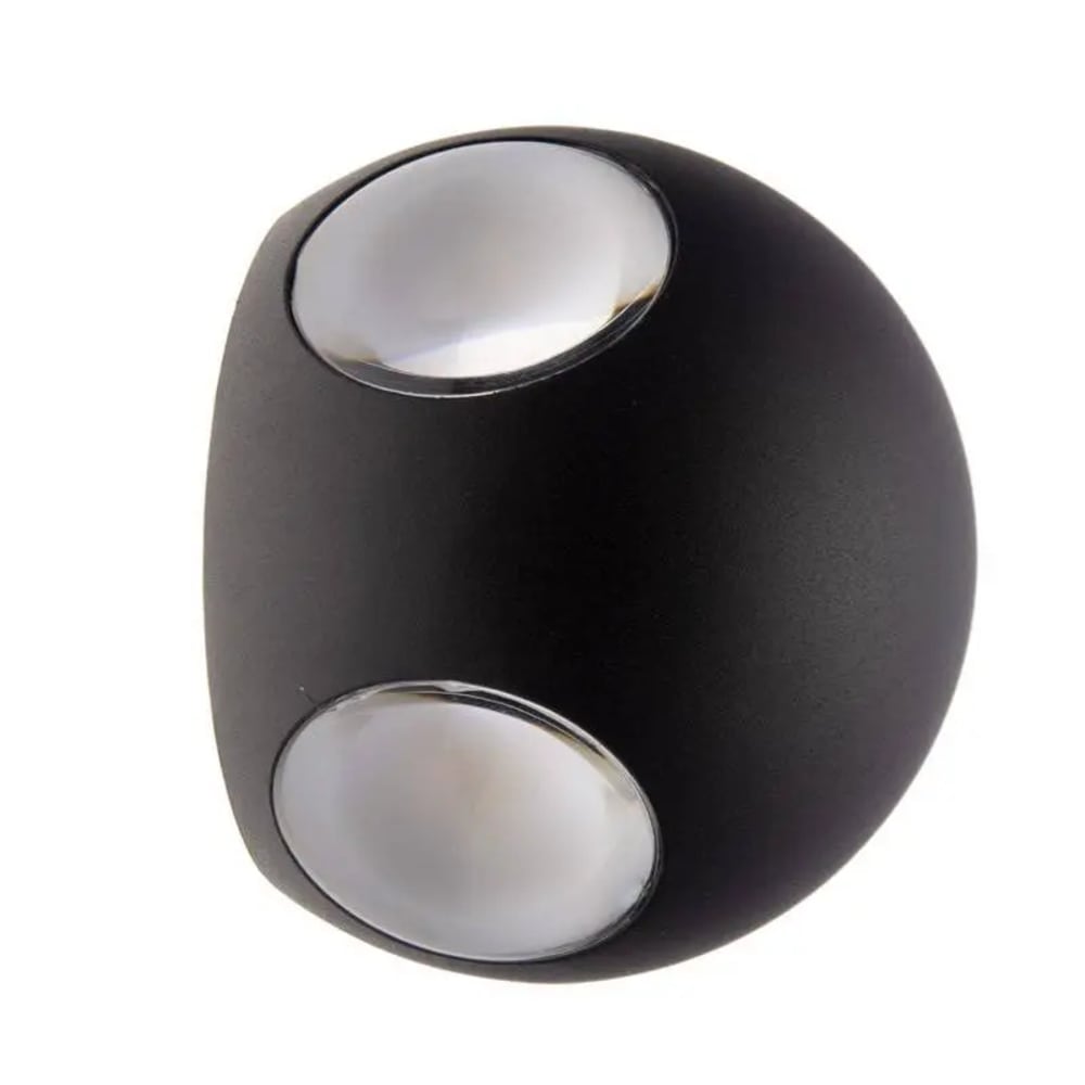 Applique extérieur LED aluminium noir IP44 Ø12 cm 12W 2800K