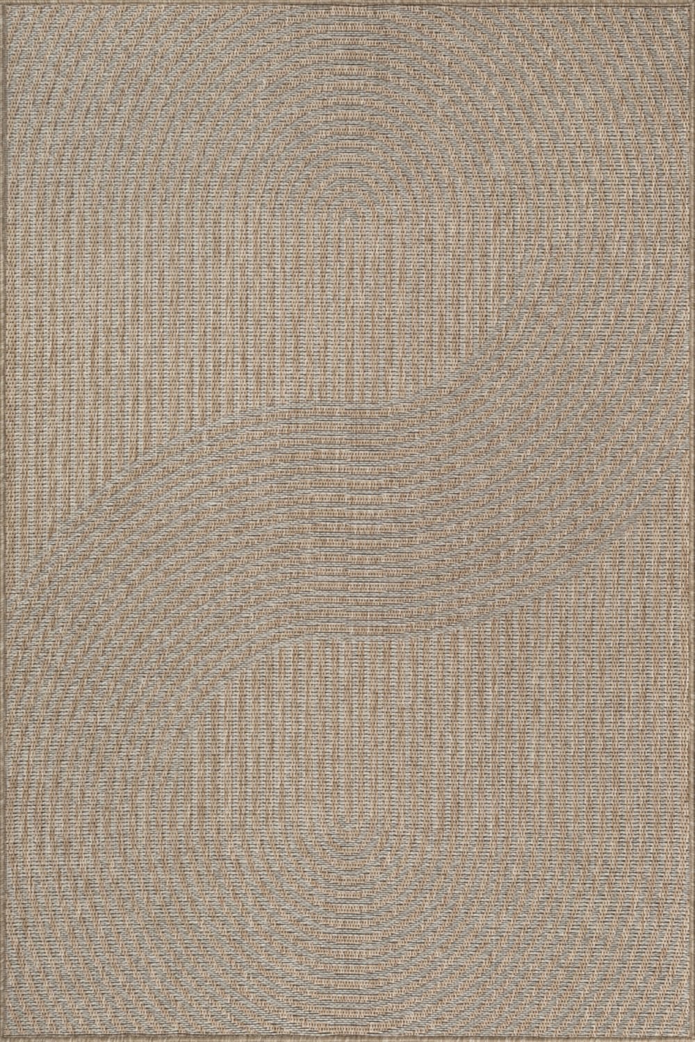 Tapis extérieur intérieur moderne, beige, 80 x 150 cm