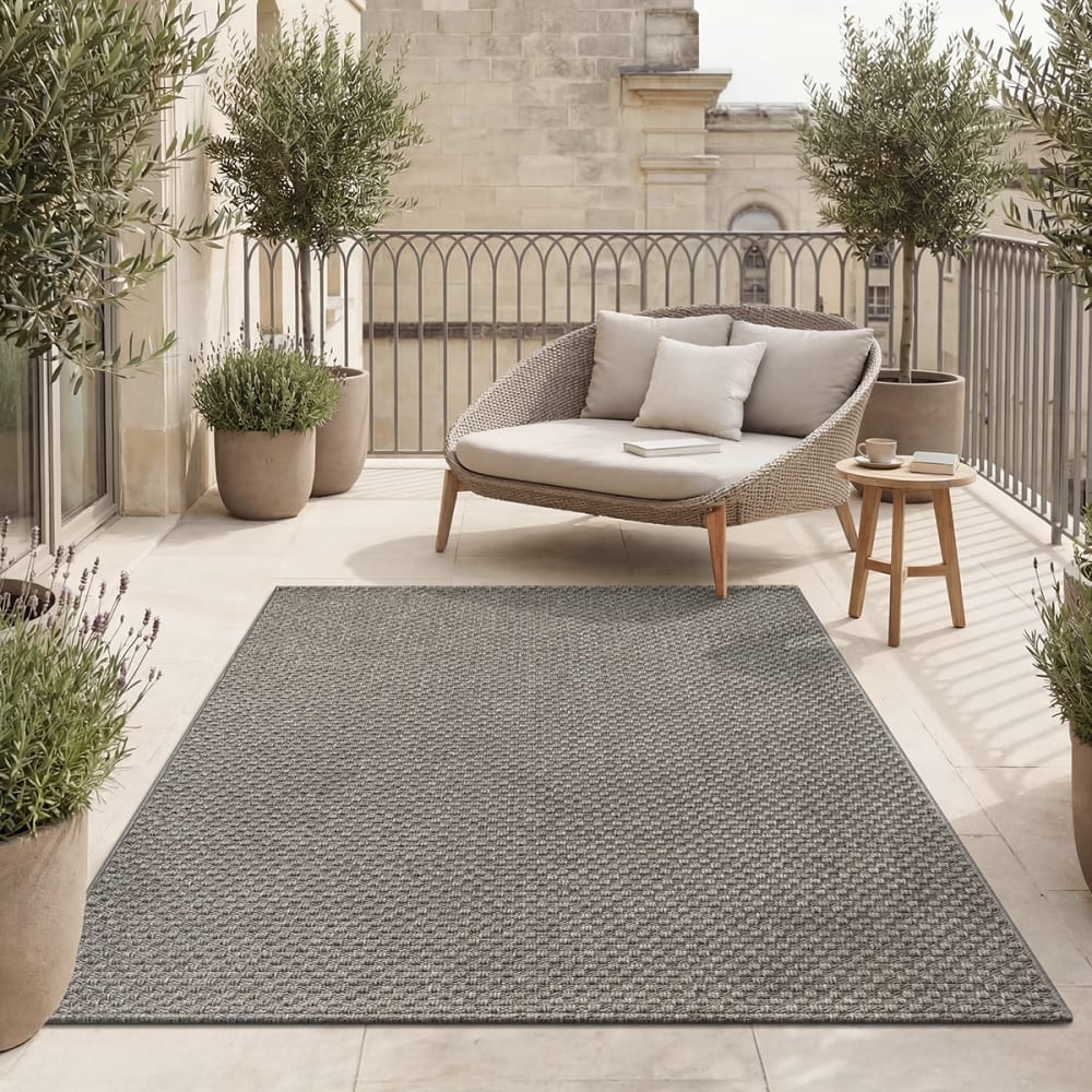 Teppich Outdoor Indoor robust, taupe, 200 x 290 cm - Maisons Du
