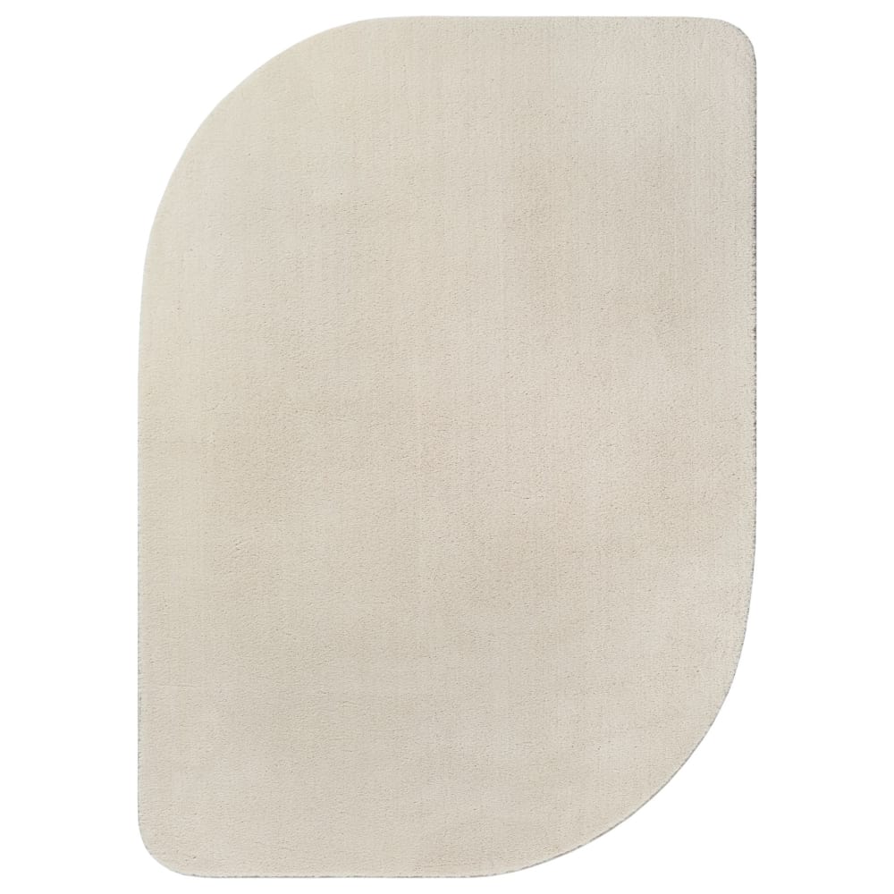 Tapis modern antidérapant lavable, beige, 120 x 160 cm