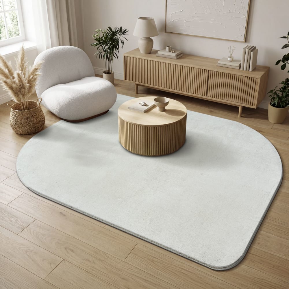 Tapis modern antidérapant lavable, crème, 160 x 220 cm — vue 3