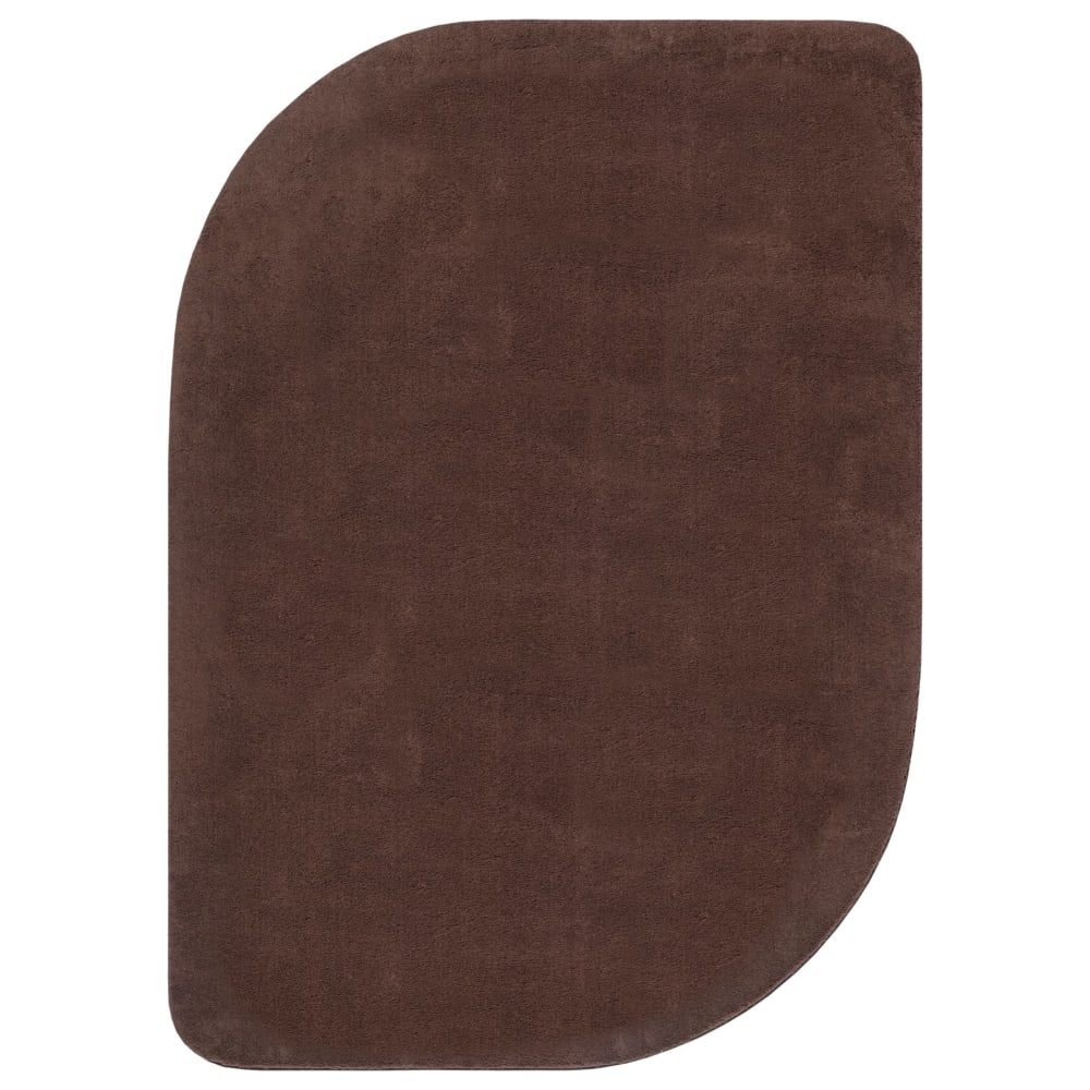 Tapis modern antidérapant lavable, marron, 120 x 160 cm