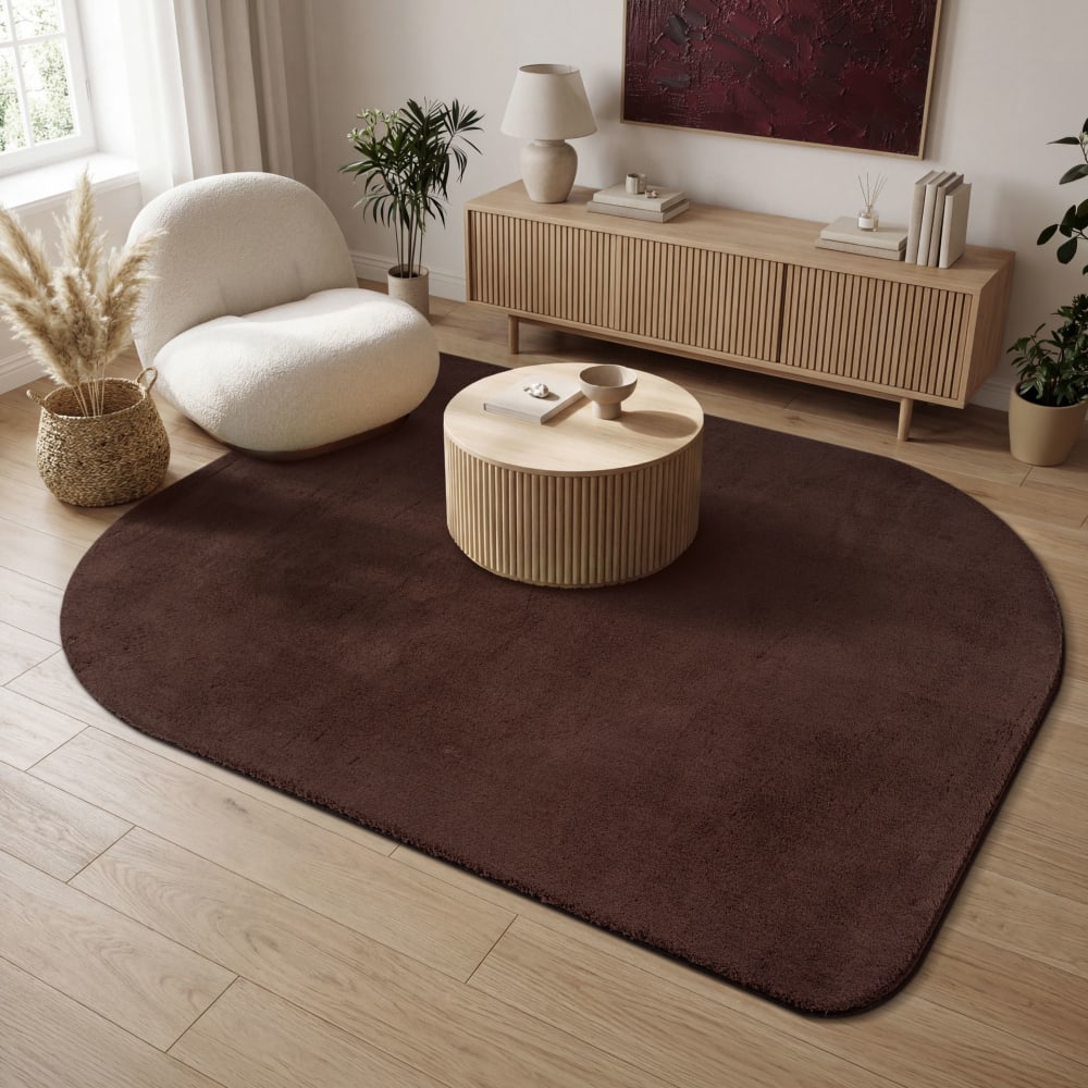 Tapis modern antidérapant lavable, marron, 120 x 160 cm — vue 3