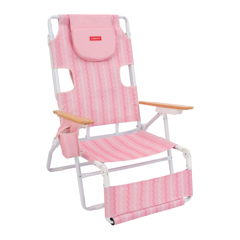 Flamingueo Silla playa reclinable reposapiés aluminio