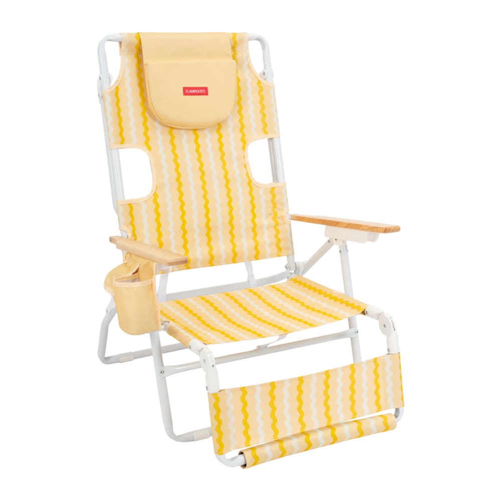 Flamingueo Silla playa reclinable reposapiés aluminio
