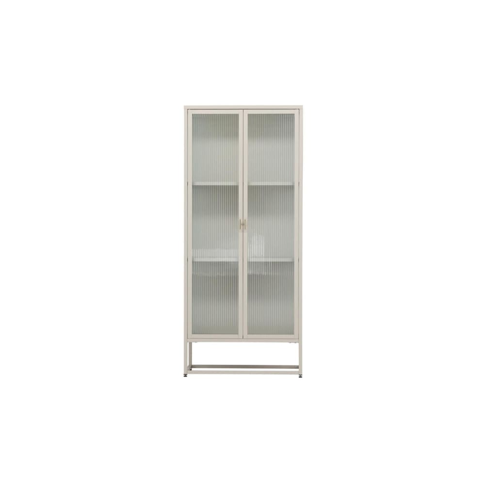 Venture Home Vitrinenschrank Garis 160cm, beige - Metall