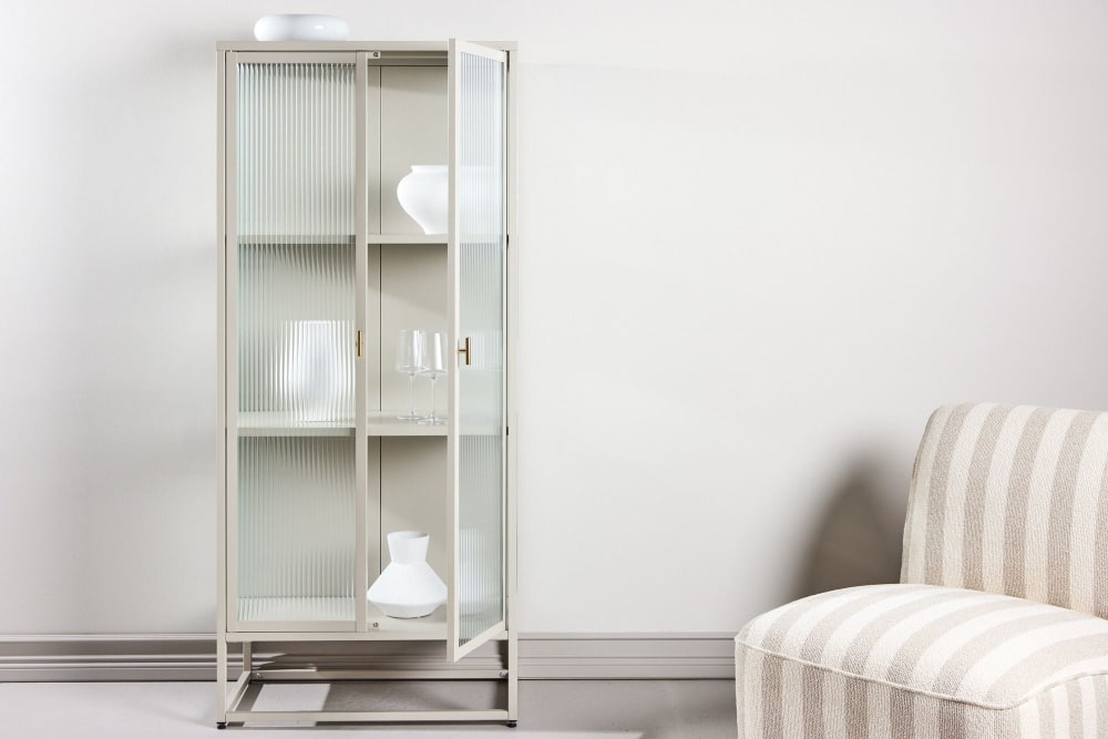 Vitrinenschrank Garis 160cm, beige - Maisons Du Monde