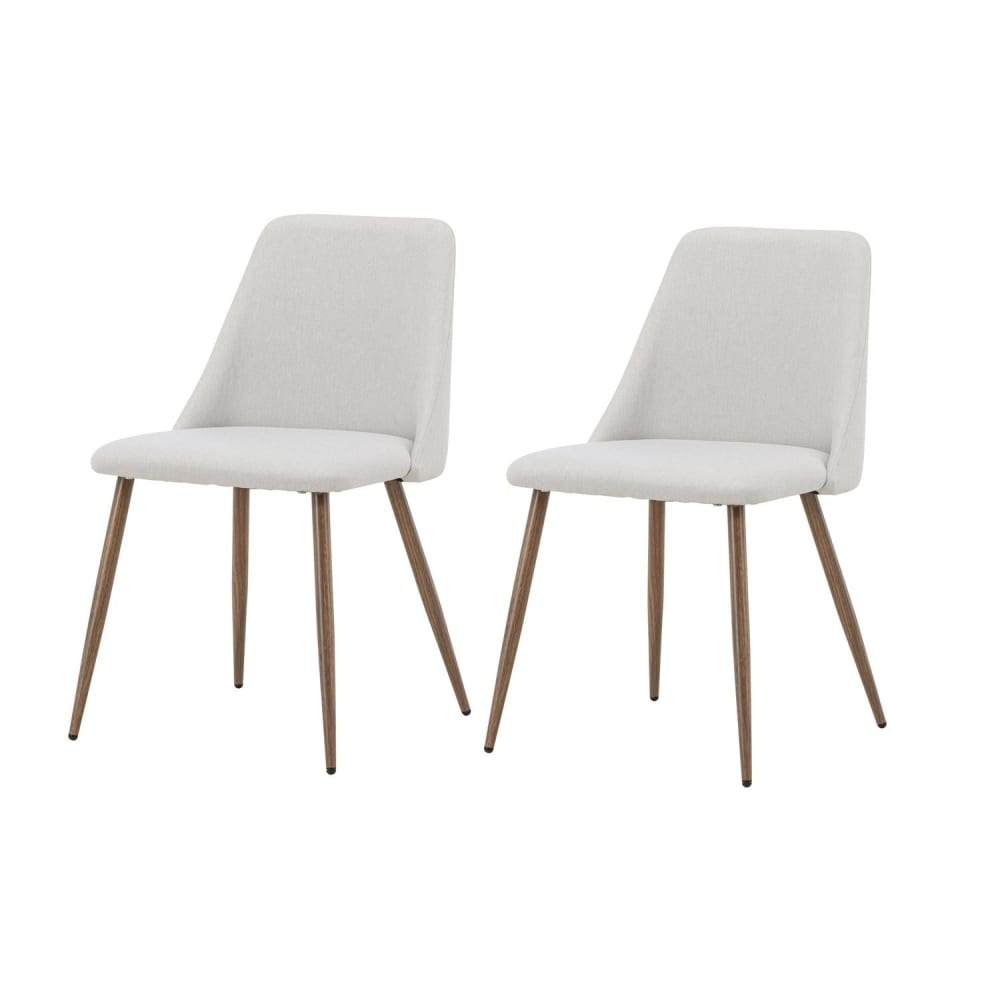 Venture Home 2er-Set Esszimmerstühle Night aus Leinen, beige & Mokka style modern - Stoff