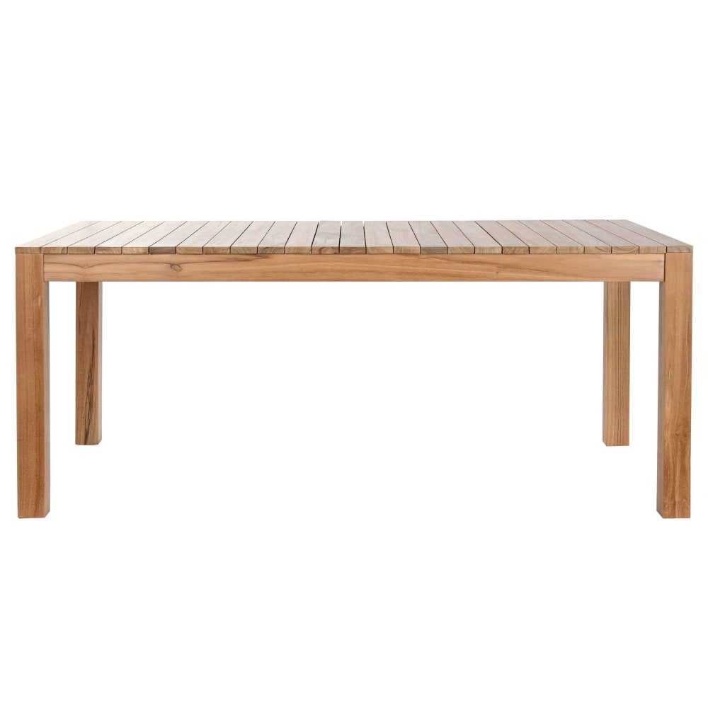 Mesa de jardín de teca marrón 180x90x75 cm
