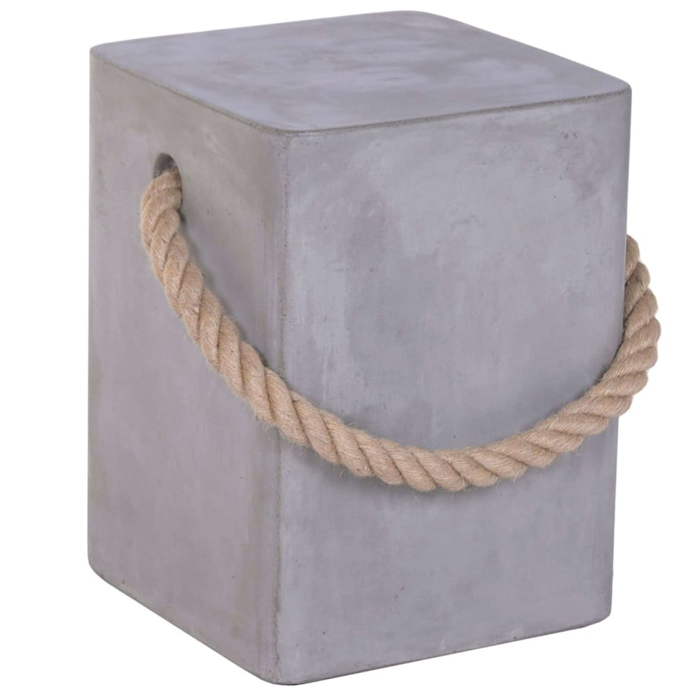 Mesa auxiliar de hormigón gris 35x35x46 cm