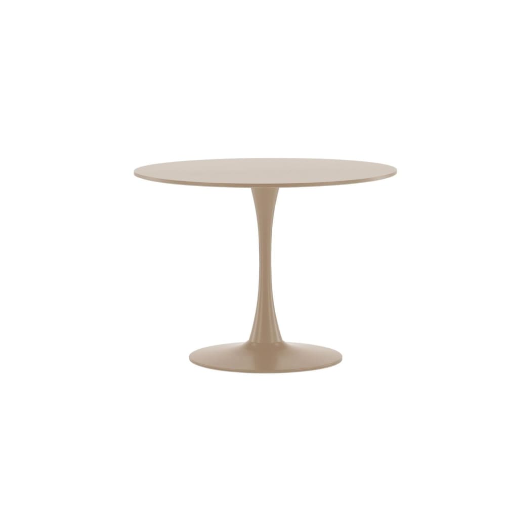 Table à manger ronde 4 personnes en bois et métal ø100cm - Beige