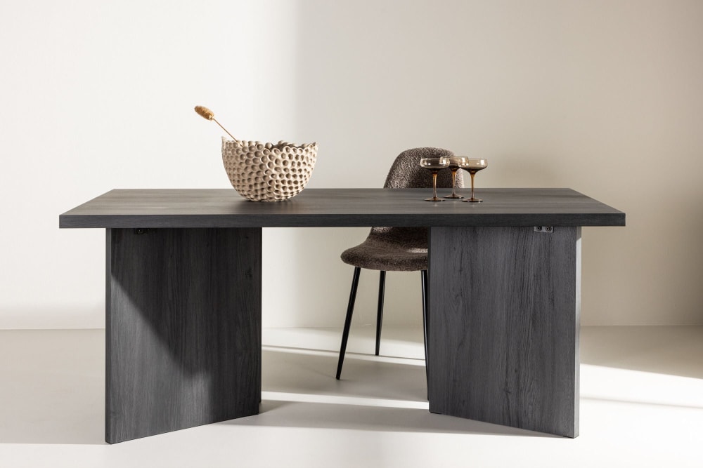 Esstisch Bassholmen 180x90cm, Schwarz - Maisons Du Monde