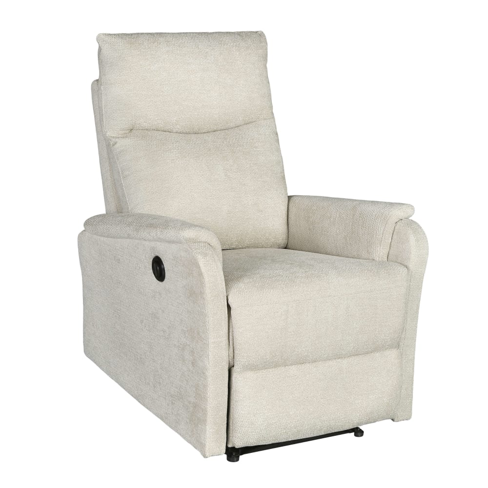 Fauteuil relax électrique  1 place tissu beige