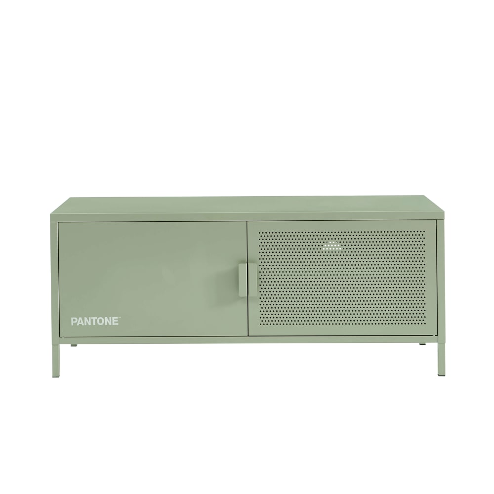Meuble tv métal vert amande 120cm