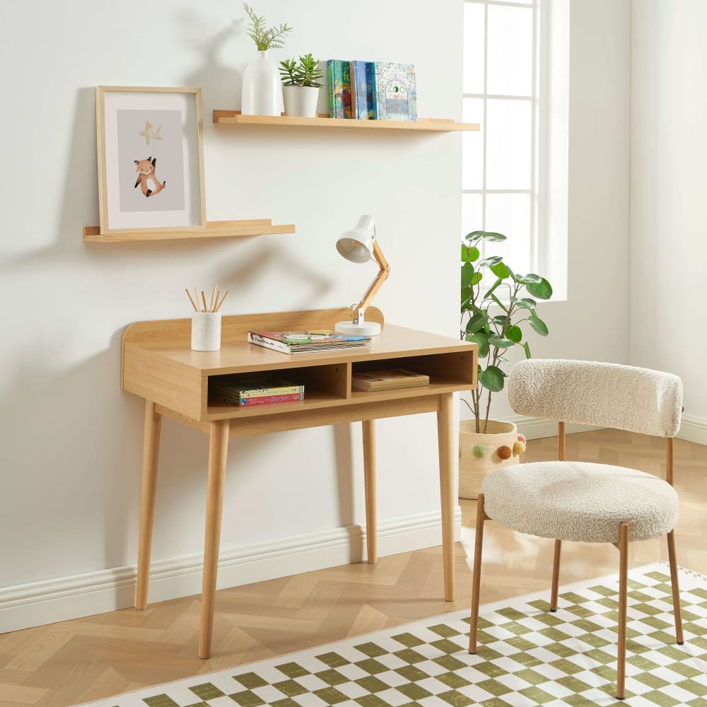Bureau enfant  effet chêne 90cm (Baita) - Image 1