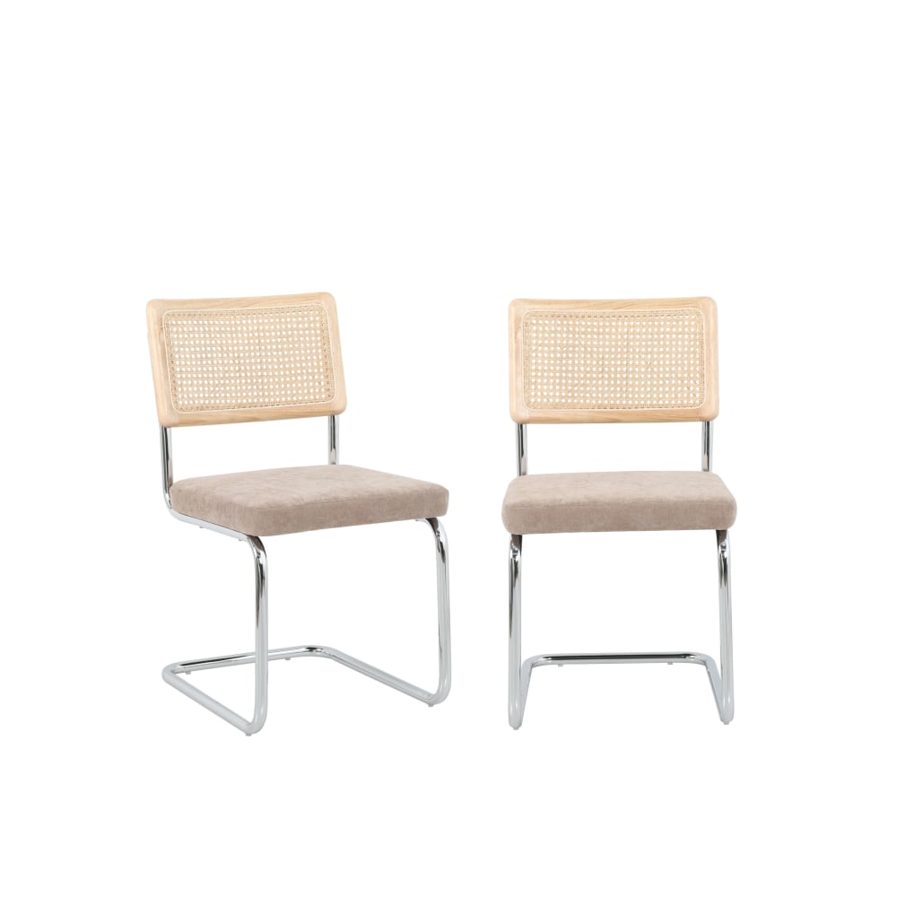 Lot de 2 chaises  cannage - pieds