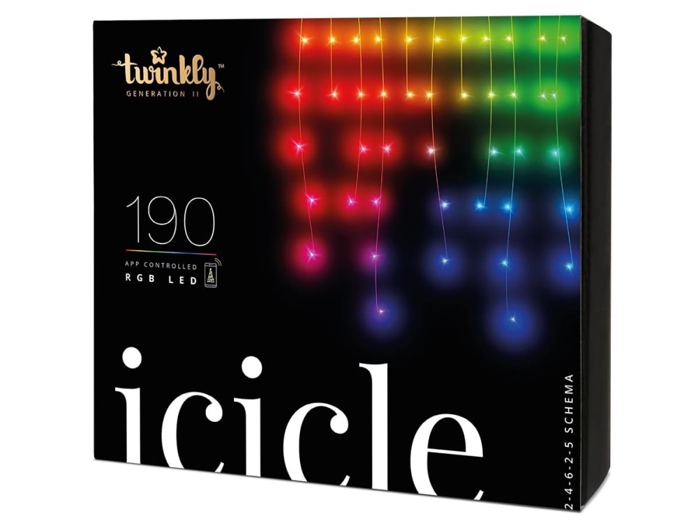 Guirlande lumineuse connectée rideau 5 mètres en pvc multicolore