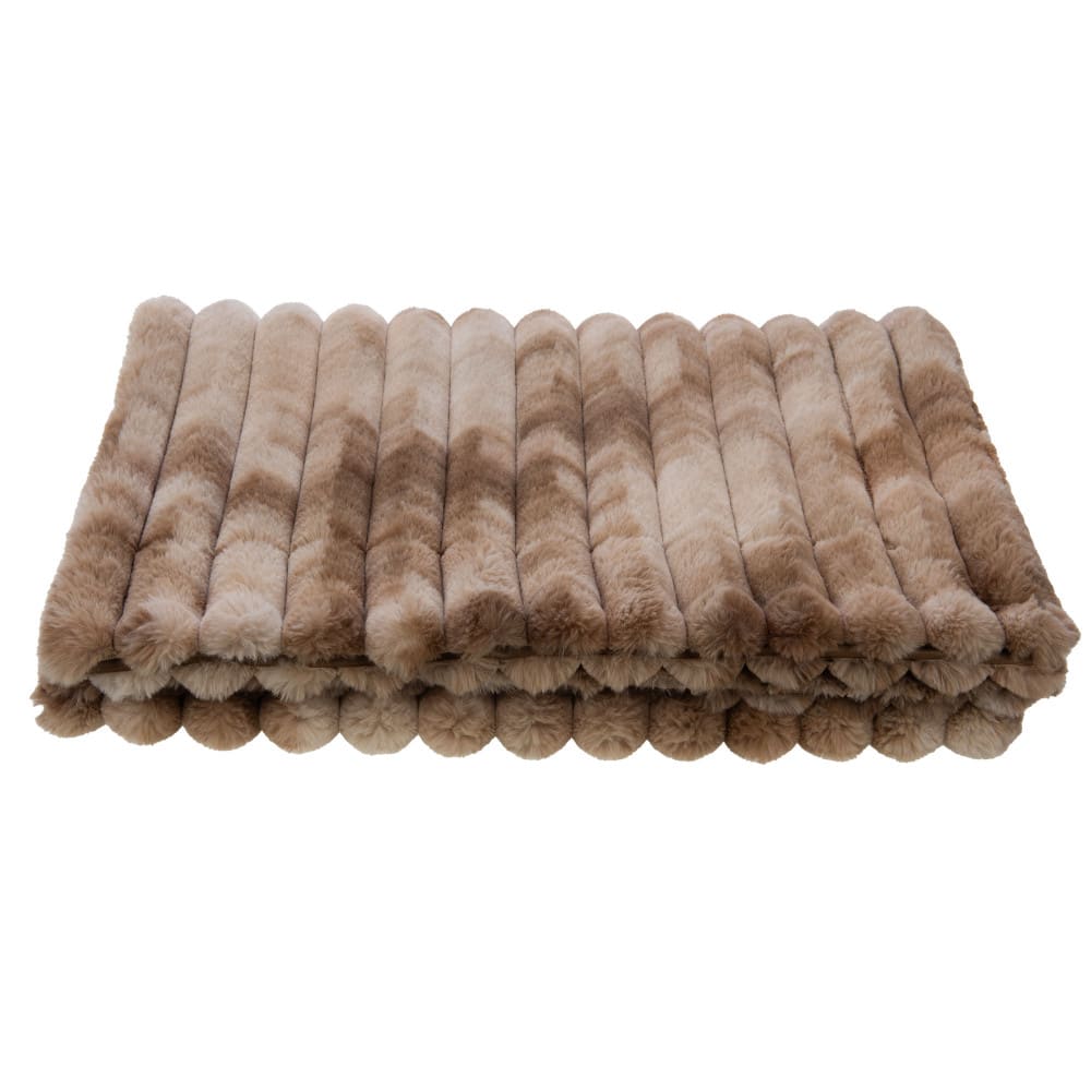 Plaid sharpei beige 130x170 cm marron en polyester