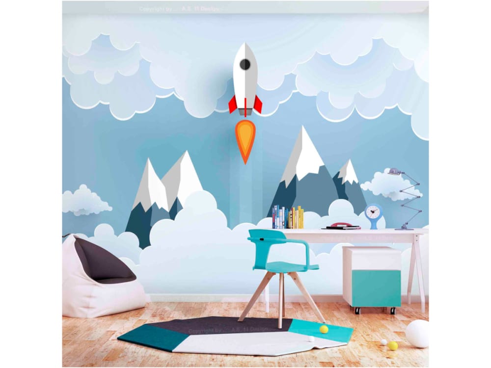 Papier peint fusée dans les nuages - artgeist — vue 3