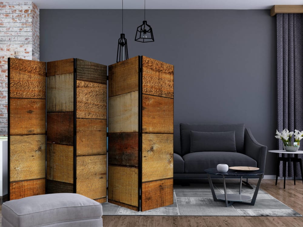 Paravent 5 volets Textures bois - Artgeist - Maisons du Monde