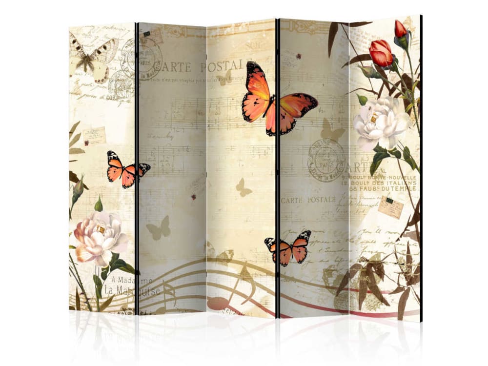 Paravent acoustique mélodie - papillons
