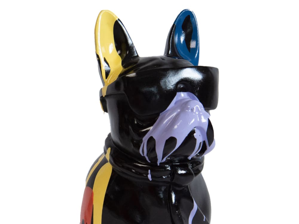 Statue bulldog cravate noir en polyrésine - Maisons du Monde