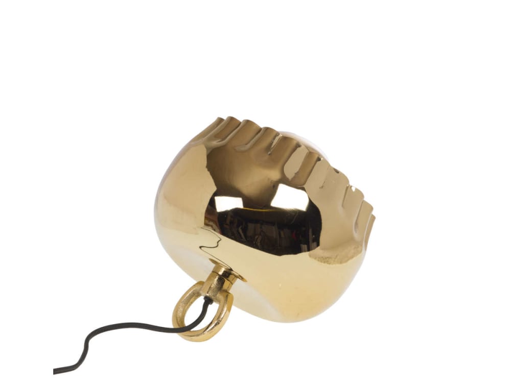 Lampe de table sculpturale en métal doré pour salon et chambre — vue 4