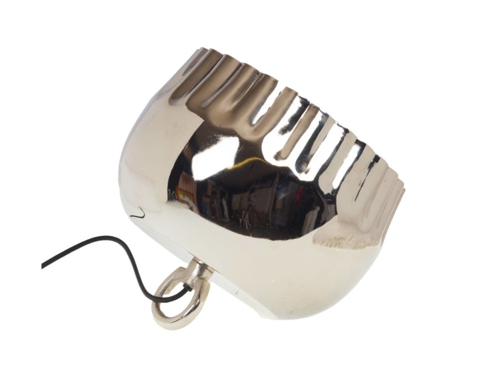 Lampe de table sculpturale en métal argenté pour salon et chambre — vue 3