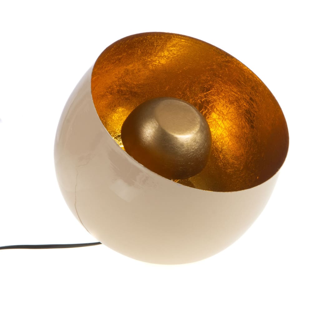 Lampe de table Samuel crème 28 cm beige en métal