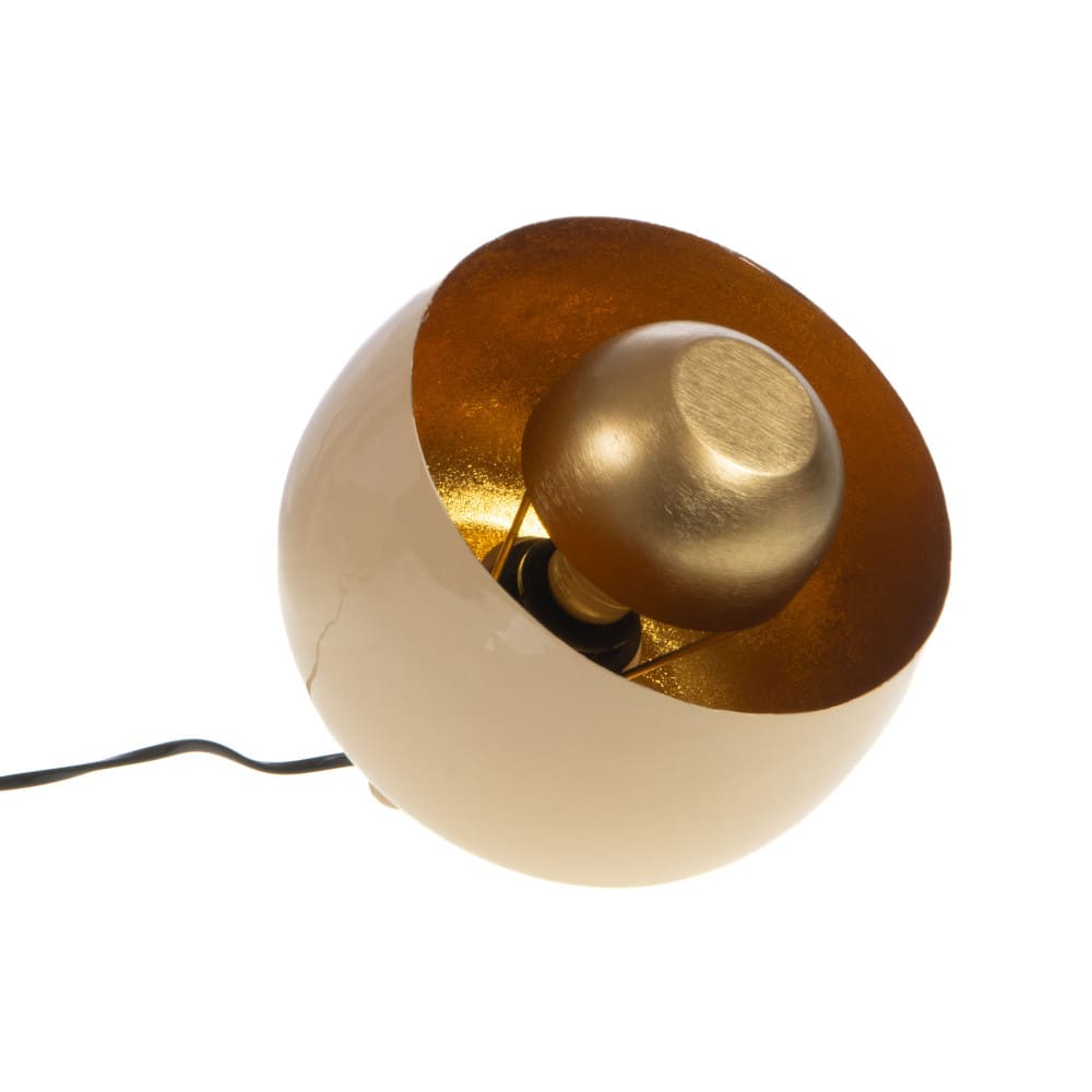 Lampe de table Samuel crème 20,5 cm beige en métal