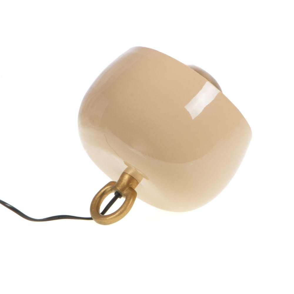 Lampe de table samuel crème 20,5 cm beige en métal — vue 3
