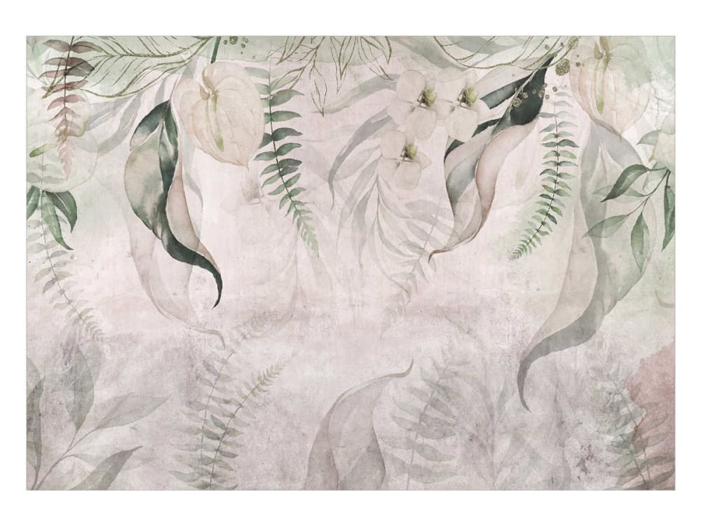 Papier peint feuilles aquarelle 300 x 210 cm — vue 3