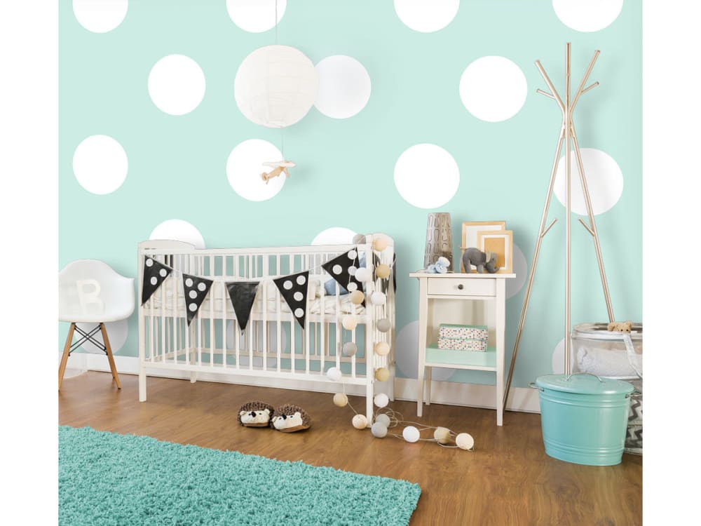 Papier peint intissé enfant sky blue dots artgeist — vue 3
