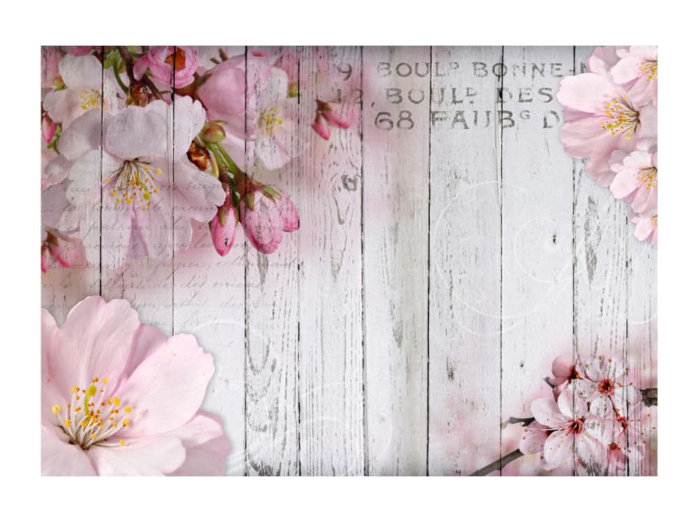 Papier peint pommiers fleurs