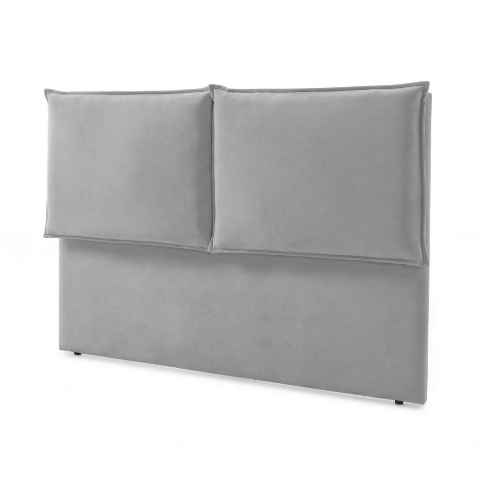 Cabecero Gris doble panel acolchado para cama de 150 cm 160x128 cm