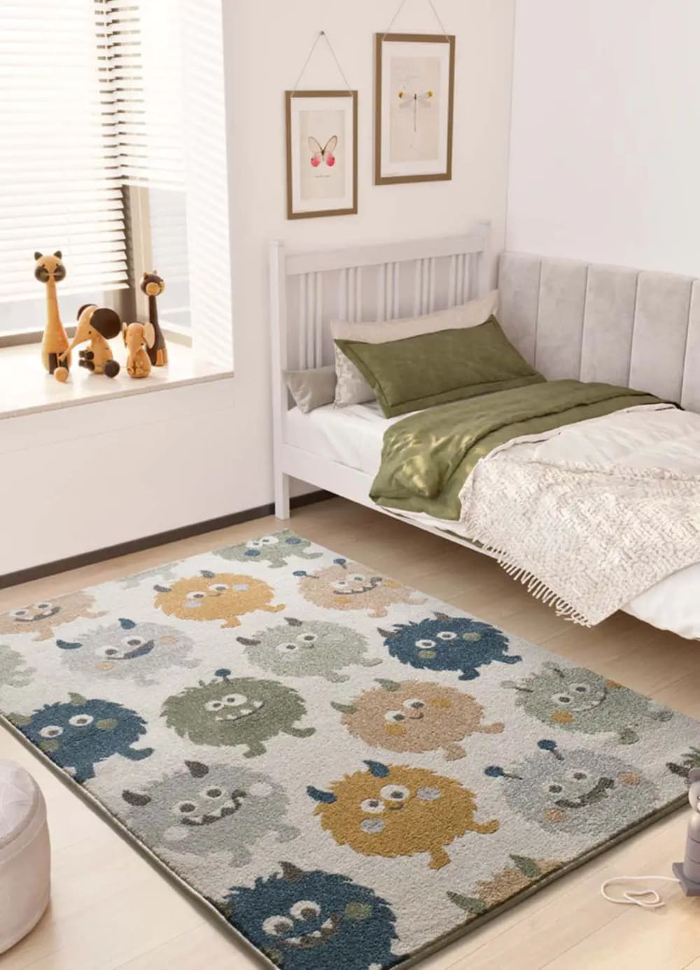 Atticgo Kinderteppich, Runde Monster, mehrfarbig, 120x170 cm style modern Öko-Tex Zertifikat Pp - Polypropylen Kinder