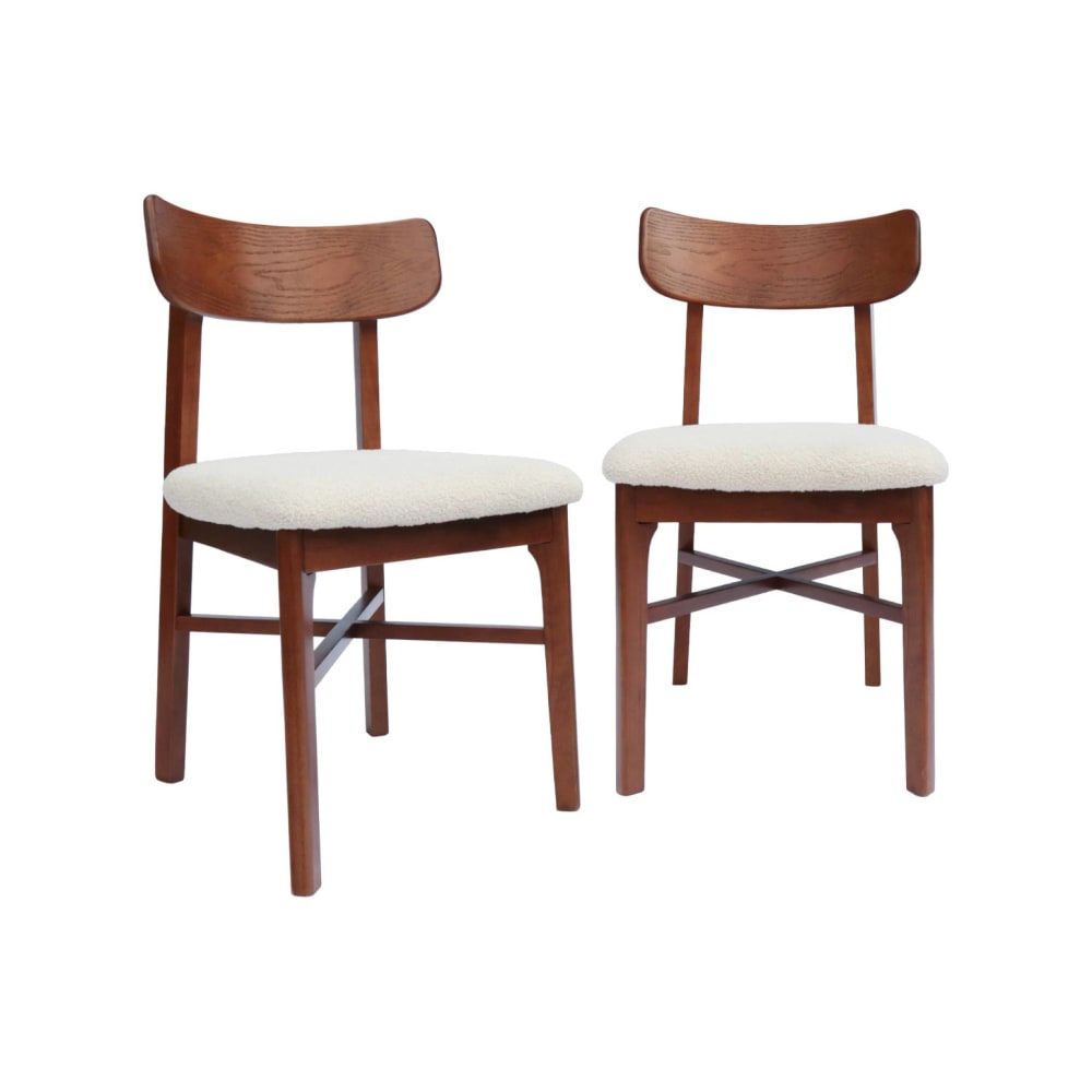 Lot de 2 chaises vintage - noyer