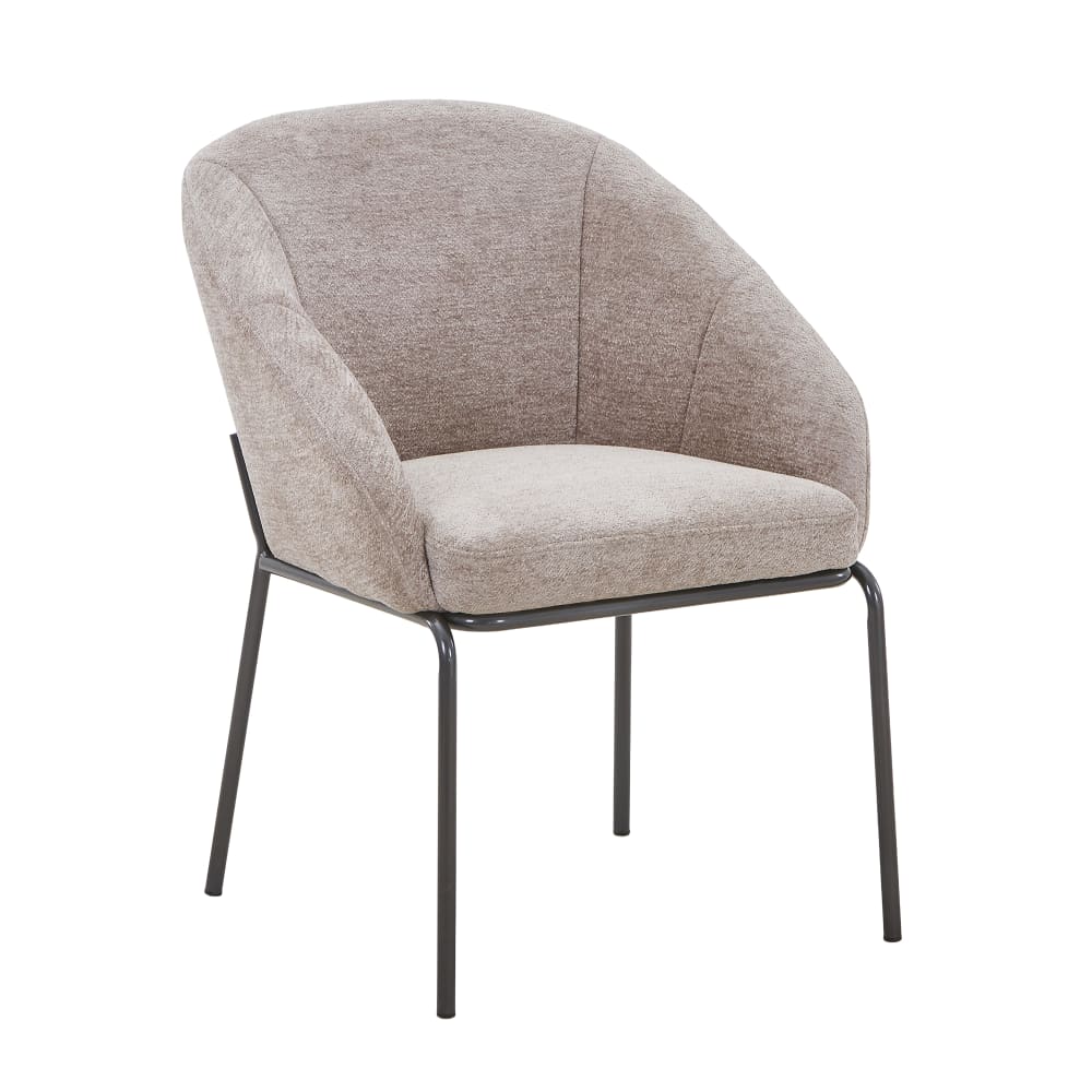 chaise en tissu taupe