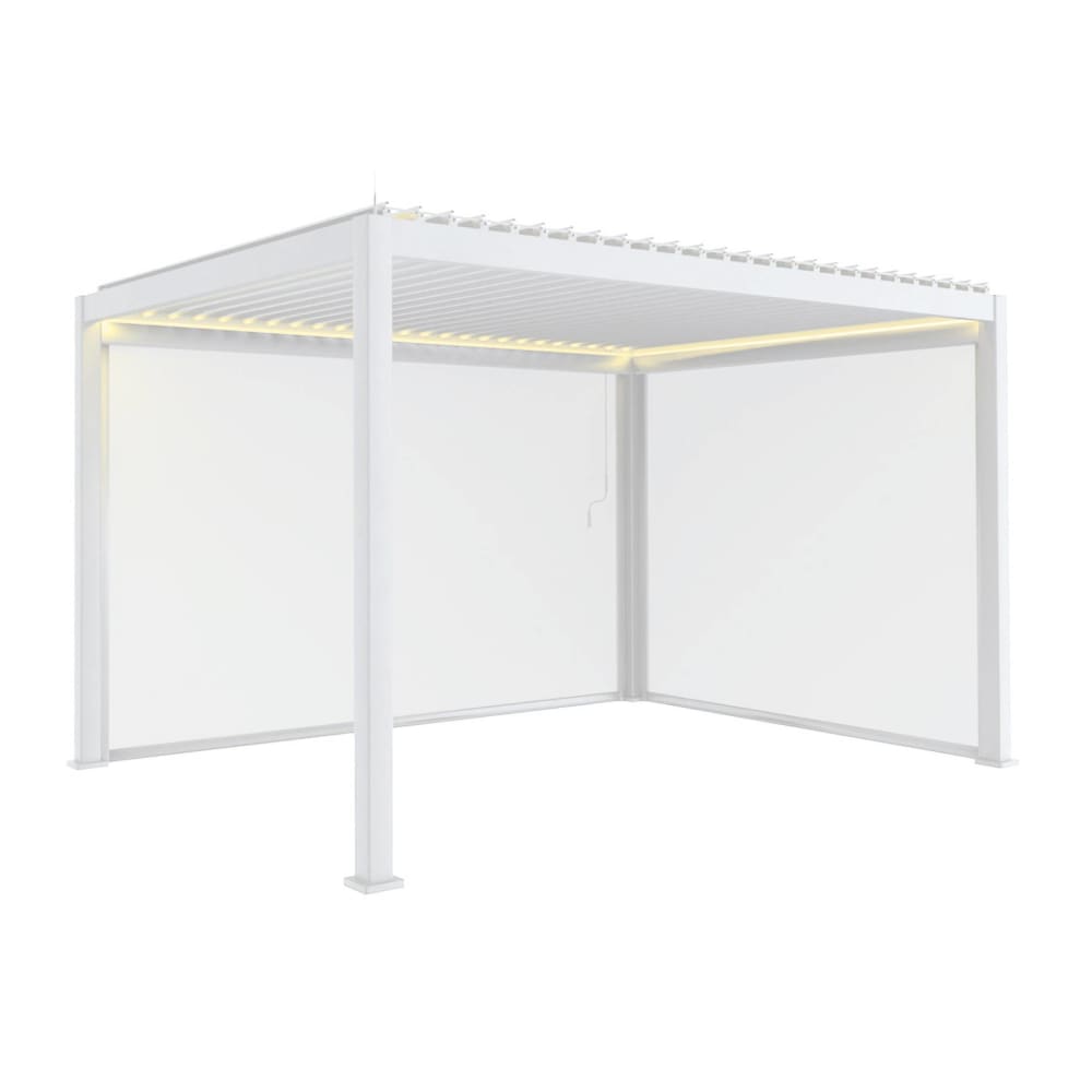 Pergola bioclimatique aluminium motorisée 4x3m led, store 3m, store 4m