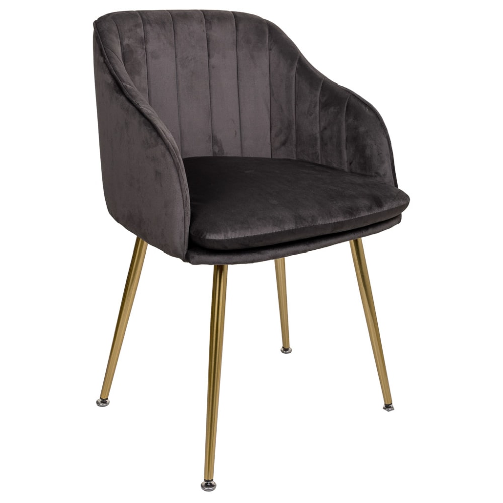 Chaise en bois tapissée gris 55x56x48/78h