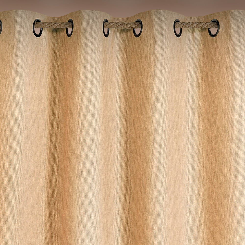 Rideau extérieur déperlant - effet chiné polypropylène beige 140x265 — vue 4