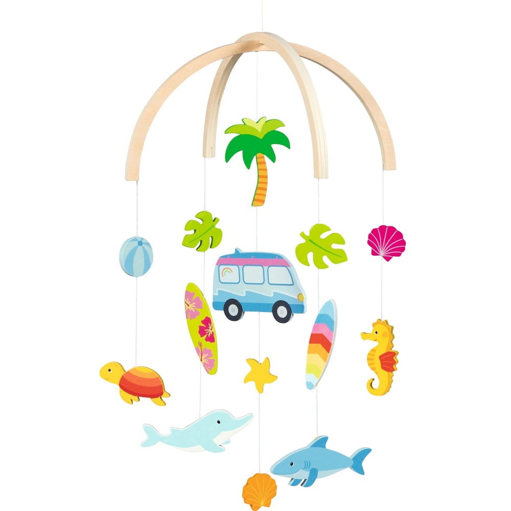 Goki Mobile Surfer Van BEIGE HOLZ Baby