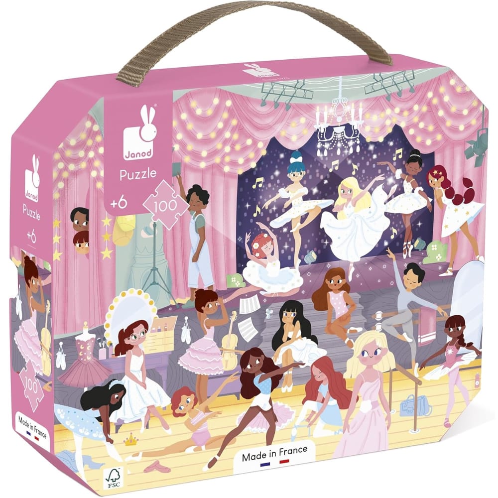 Janod Puzzle Tänzern 100 Teile ROSA KARTON Kinder