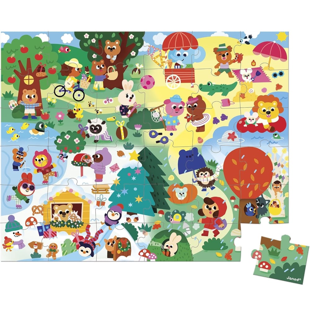 Puzzle Die vier Jahreszeiten 36 Teile - Maisons Du Monde