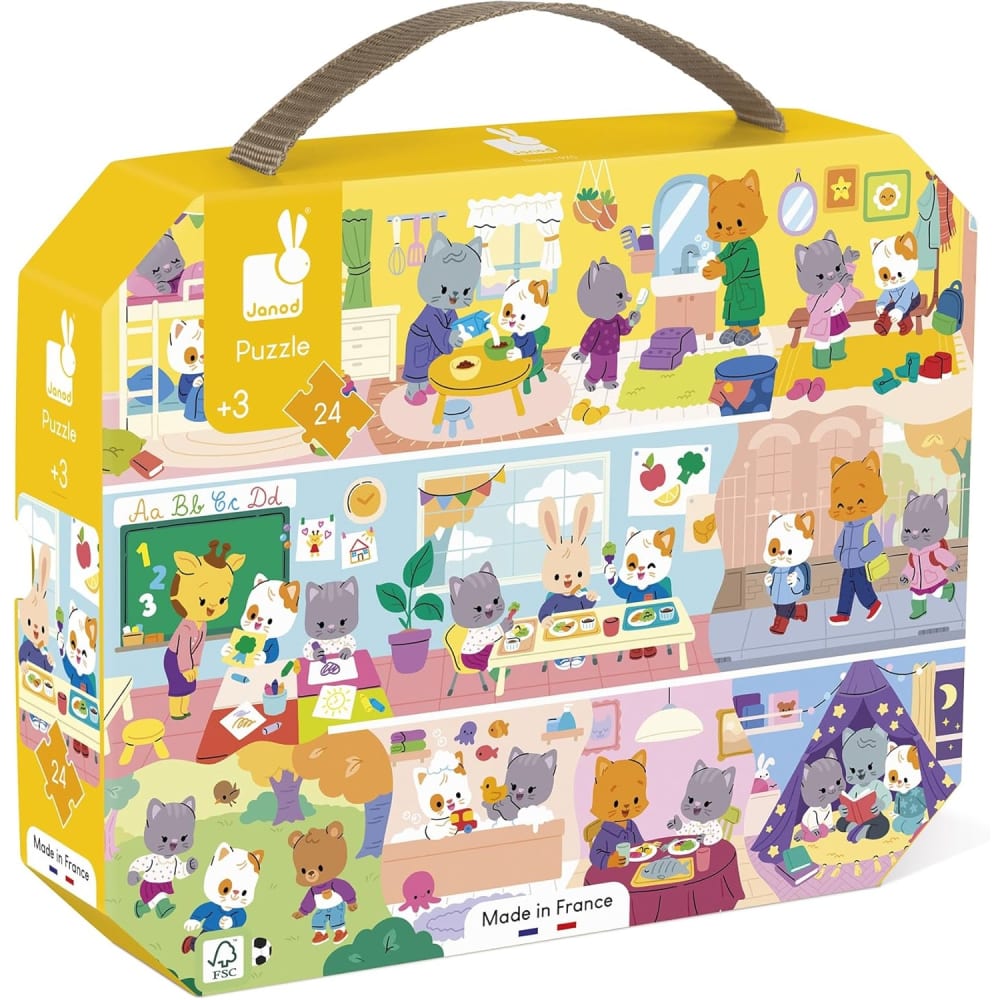 Janod Puzzle Die Rituale 24 Teile GELB KARTON Kinder
