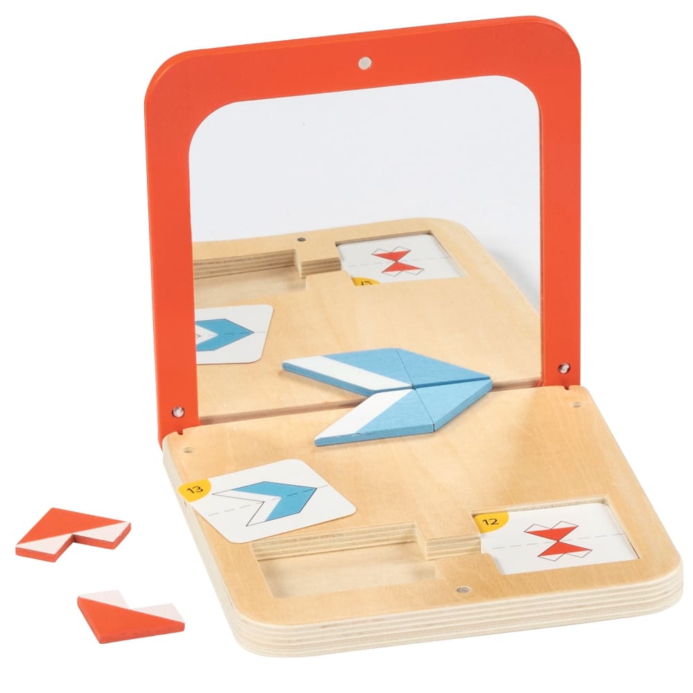 Goki Symmetriespiel Spiegelmagie ROT HOLZ Kinder
