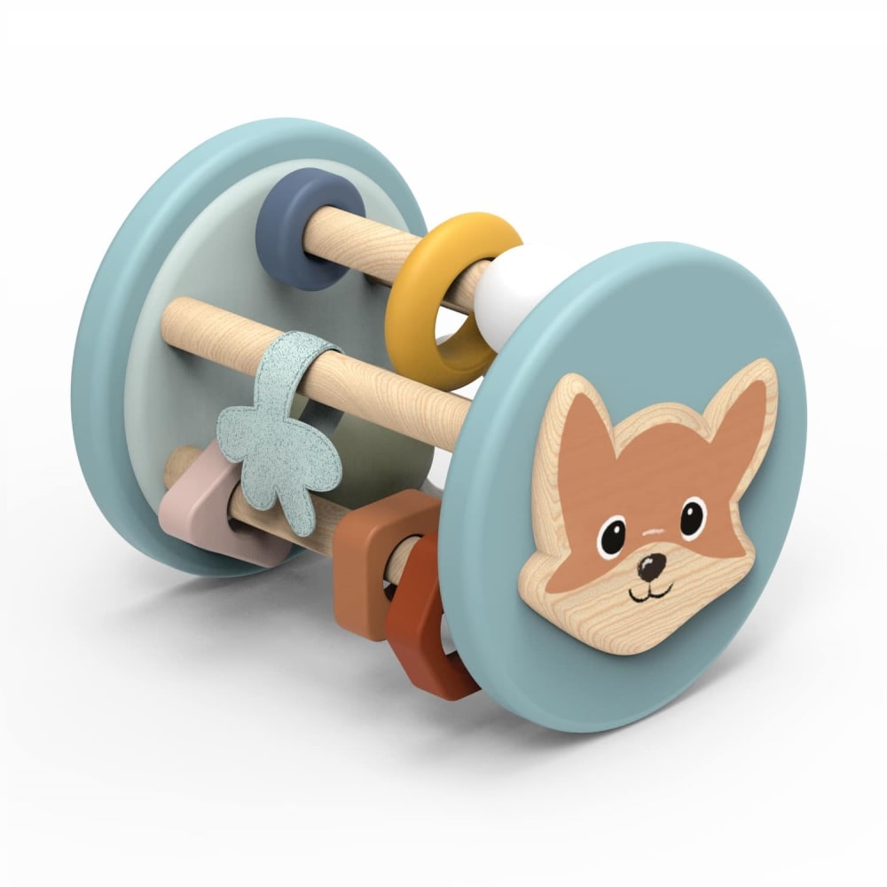 Speedy Monkey Fuchs-Rollrassel BLAU HOLZ Baby